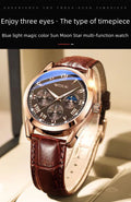 Men's Leather Strap Quartz Watch Alloy Watch