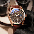 Men's Leather Strap Quartz Watch Alloy Watch