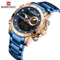 NAVIFORCE Lingxiang 9163 New Men's Watch Steel Band Date Business Casual Waterproof Pointer Quartz Watch