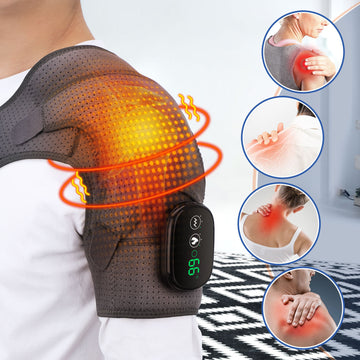 Cross-border Explosive Hot Massage Shoulder Pad With Smart Controller Version USB Charging Sports Electric Heating Massage Shoulder Pad