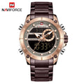 NAVIFORCE Lingxiang 9163 New Men's Watch Steel Band Date Business Casual Waterproof Pointer Quartz Watch