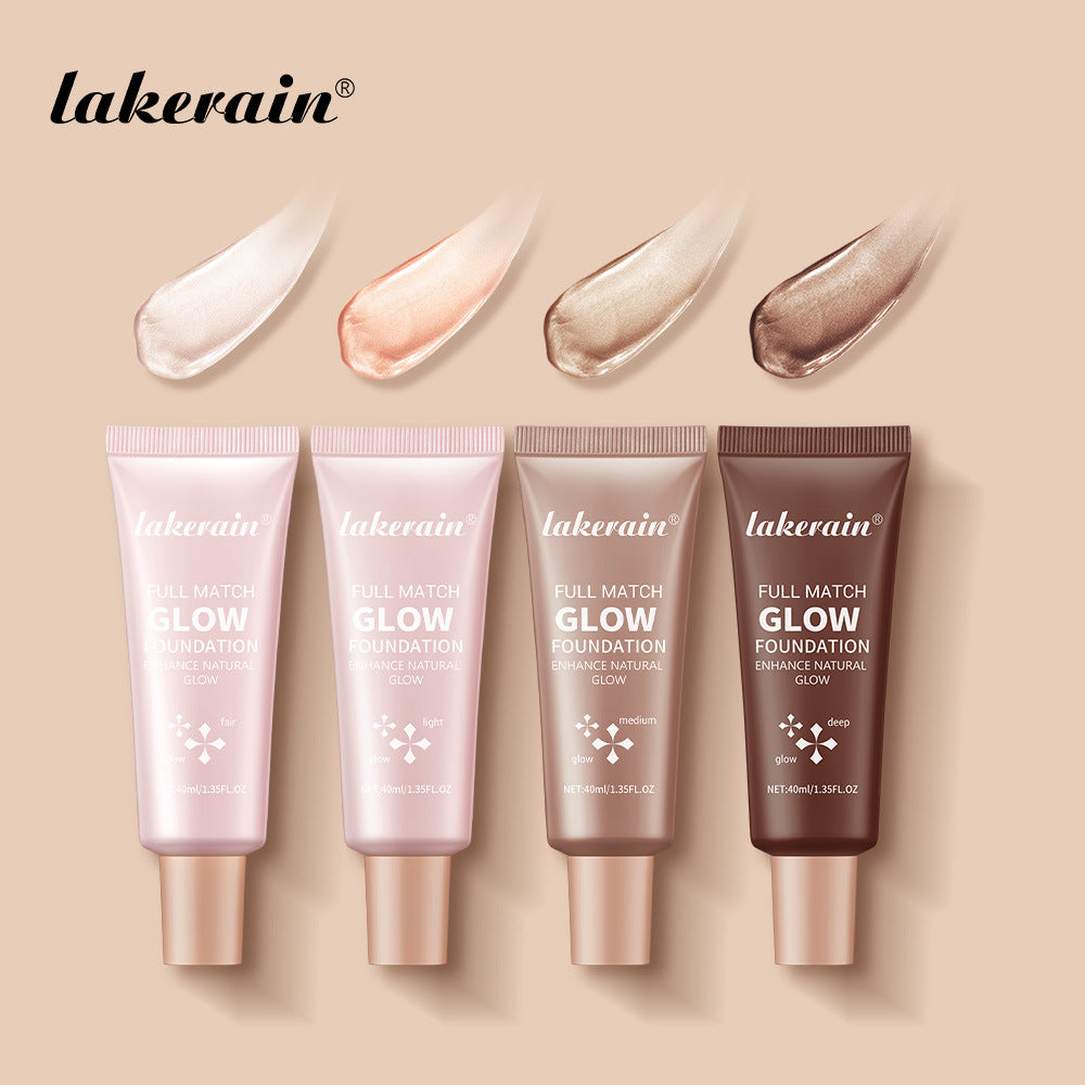 Lakerain Brightening Liquid Foundation Face Brightening Natural Three-dimensional Naked Makeup Fine Flash Moisturizing Liquid Foundation