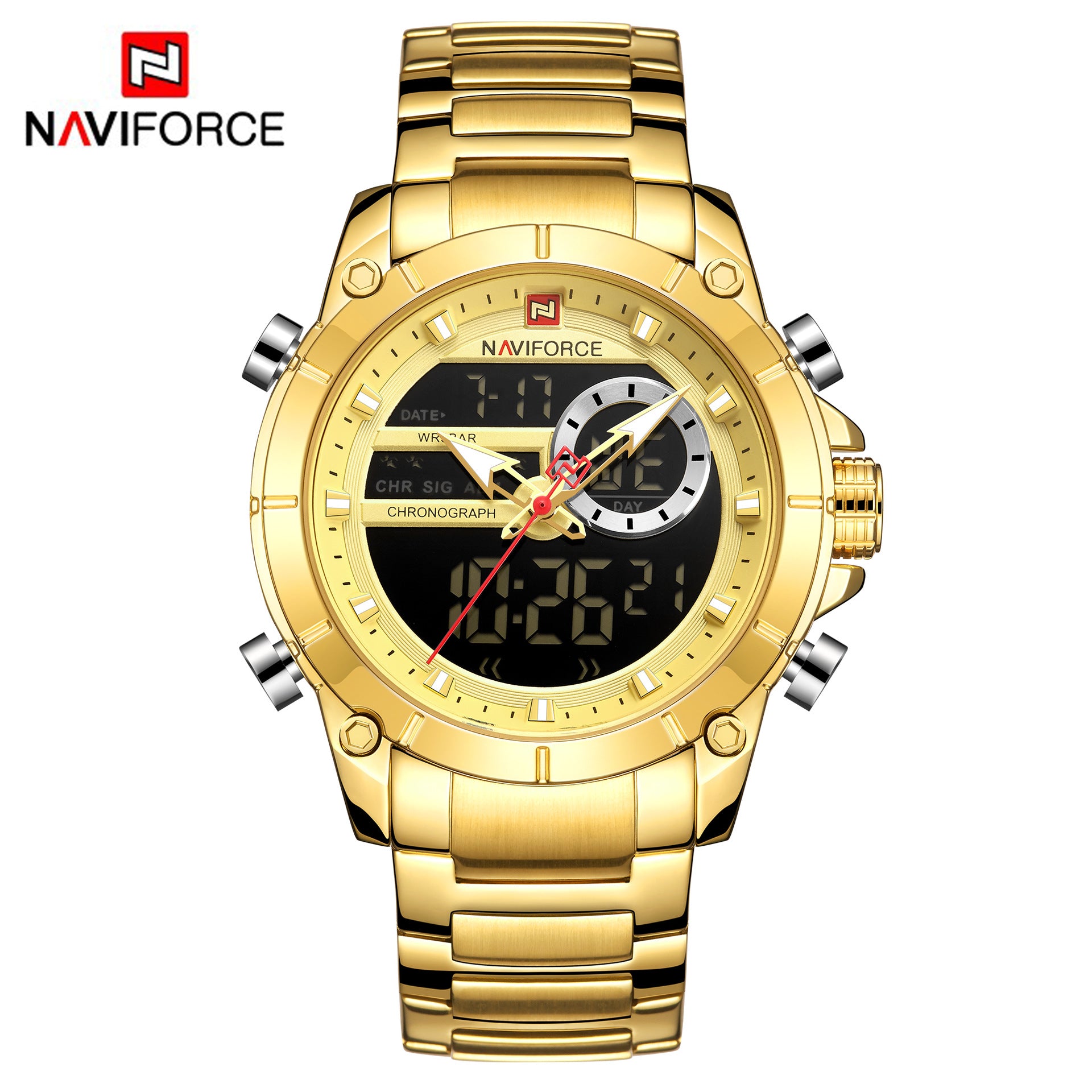 NAVIFORCE Lingxiang 9163 New Men&#039;s Watch Steel Band Date Business Casual Waterproof Pointer Quartz Watch