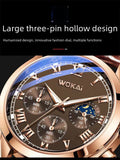 Men's Leather Strap Quartz Watch Alloy Watch