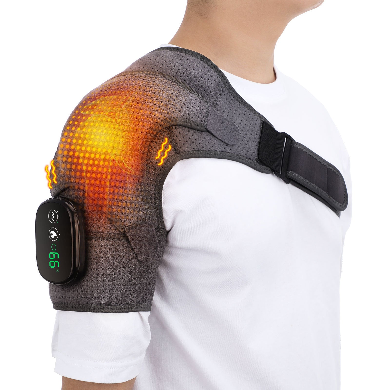 Cross-border Explosive Hot Massage Shoulder Pad With Smart Controller Version USB Charging Sports Electric Heating Massage Shoulder Pad