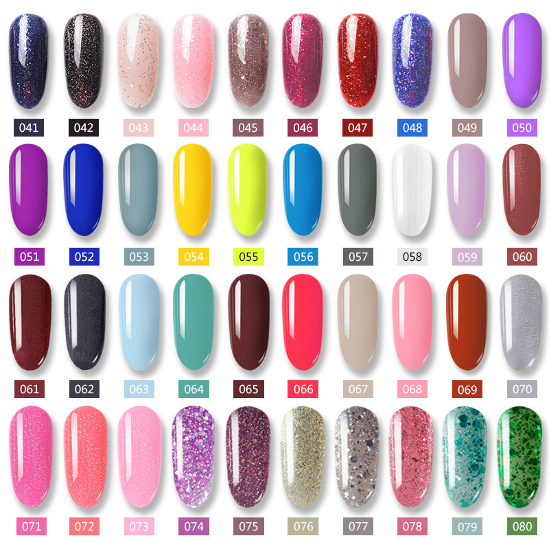 8ml Nail Polish Plastic Bottles Nail Polish Phototherapy Glue Nail Salon 87 Color Full Set For Nail Shops