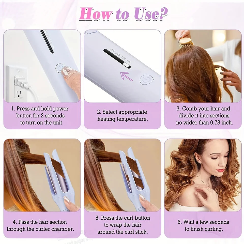 Automatic Hair Curler 32MM Auto Rotating Ceramic Hair Roller Professional Curling Iron Curling Wand Hair Waver