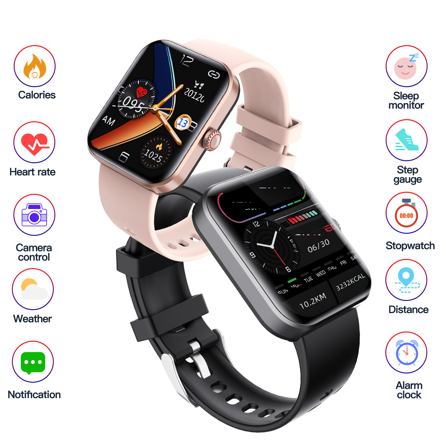 F57L Smart Watch 1.91 HD IPS Large Screen Waterproof Heart Rate Blood Pressure Blood OxygenDirect Supply Watch